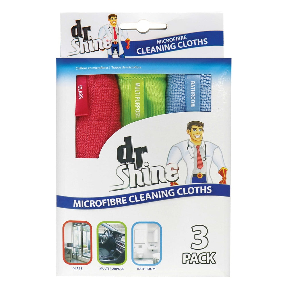 Dr Shine Microfibre Cleaning Cloth - 30cm - 3 Pack