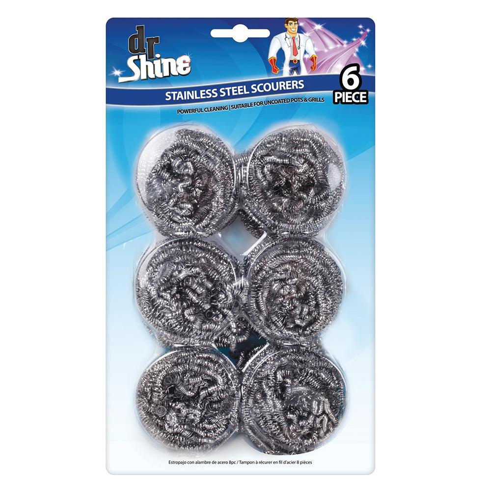 Dr Shine Steel Scourers | Pack of 6 - Choice Stores