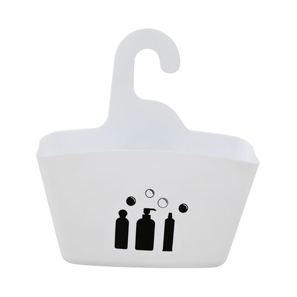White Hanging Shower Caddy Bathroom Storage Basket | 29.5 x 10.5 x 31.5cm