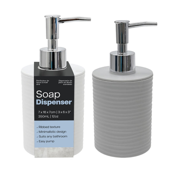 Soap Dispenser - Ribbed Design - 350mL