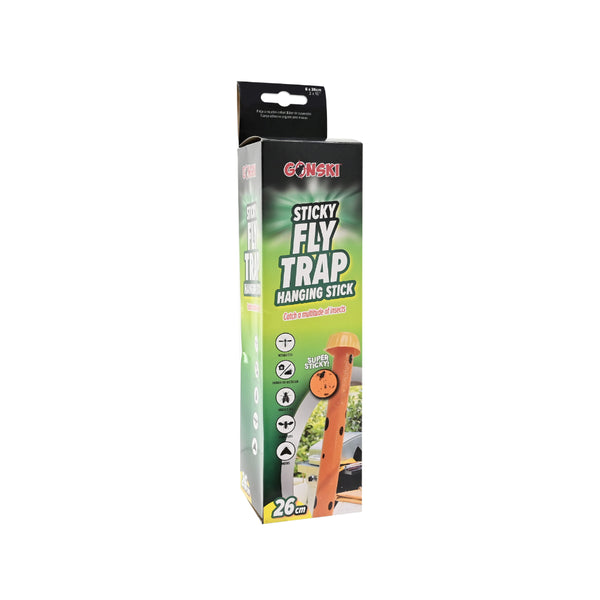 Orange Hanging Sticky Fly and Insect Trap Stick | 26cm, Indoor and Outdoor