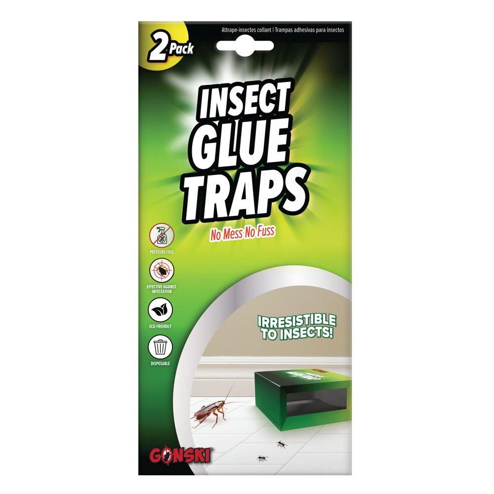 Insect Glue Traps 2 Pack | 11.2 x 25.2cm White Paper