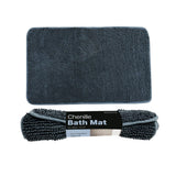 Dark Blue Super Absorbent Chenille Bath Mat | 50 x 80cm, Rounded Corners