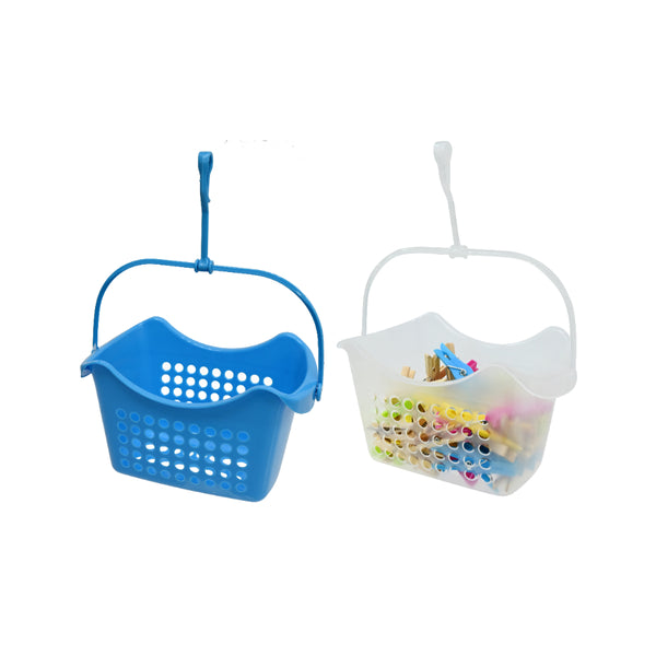 Peg Basket Holder | Size 23 x 15.5 x 13 cm, 2 Assorted Colours