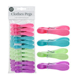 Pegs Plastic Assorted Designs 24 Pack
