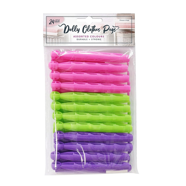 Dolly Plastic Clothes Pegs | Pack 24