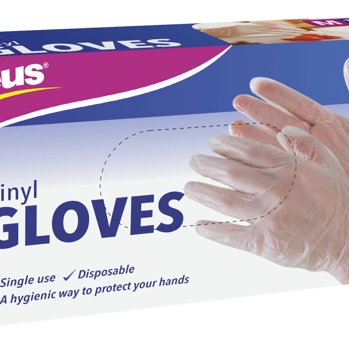 Disposable Vinyl Gloves Medium - 100 Pack