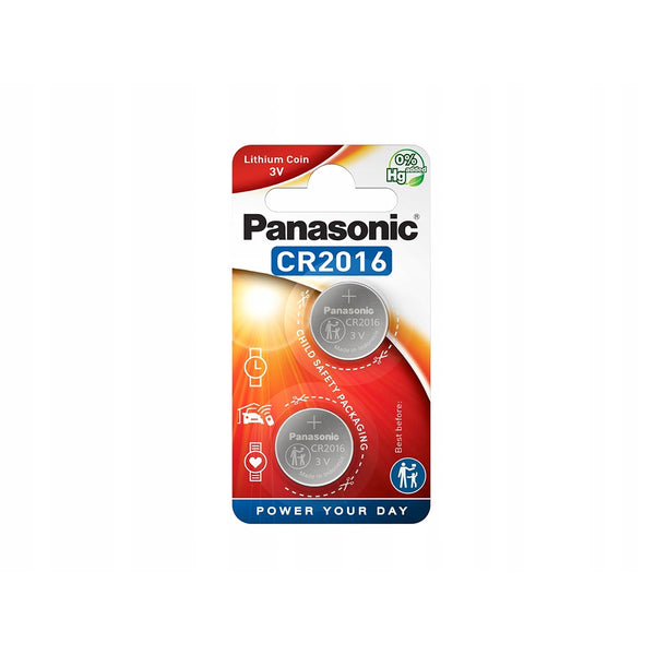 Panasonic Lithium Coin CR2016 Batteries | 2 Pack