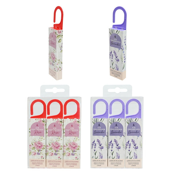 UBL Air Freshener Hanger | Pack of Three, Two Assorted Scents
