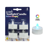 Colour Changing LED Flameless Tealight Candles | Pack of 4, Battery Operated