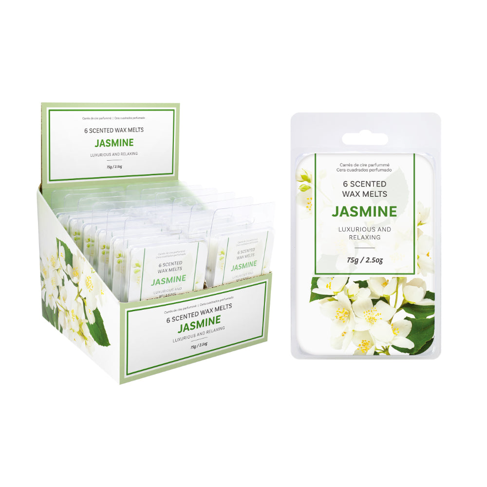 Floral Jasmine Scented Wax Melts Home Fragrance | Pack of 6, 75g