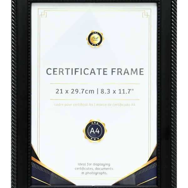 Certificate Frame A4 Black - - 25x1.4cmx33.7cm