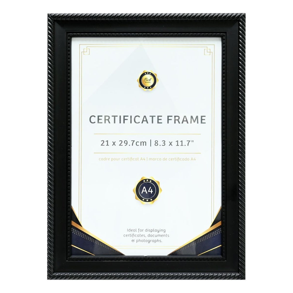 A4 Certificate Frame - Black - 1 Pack