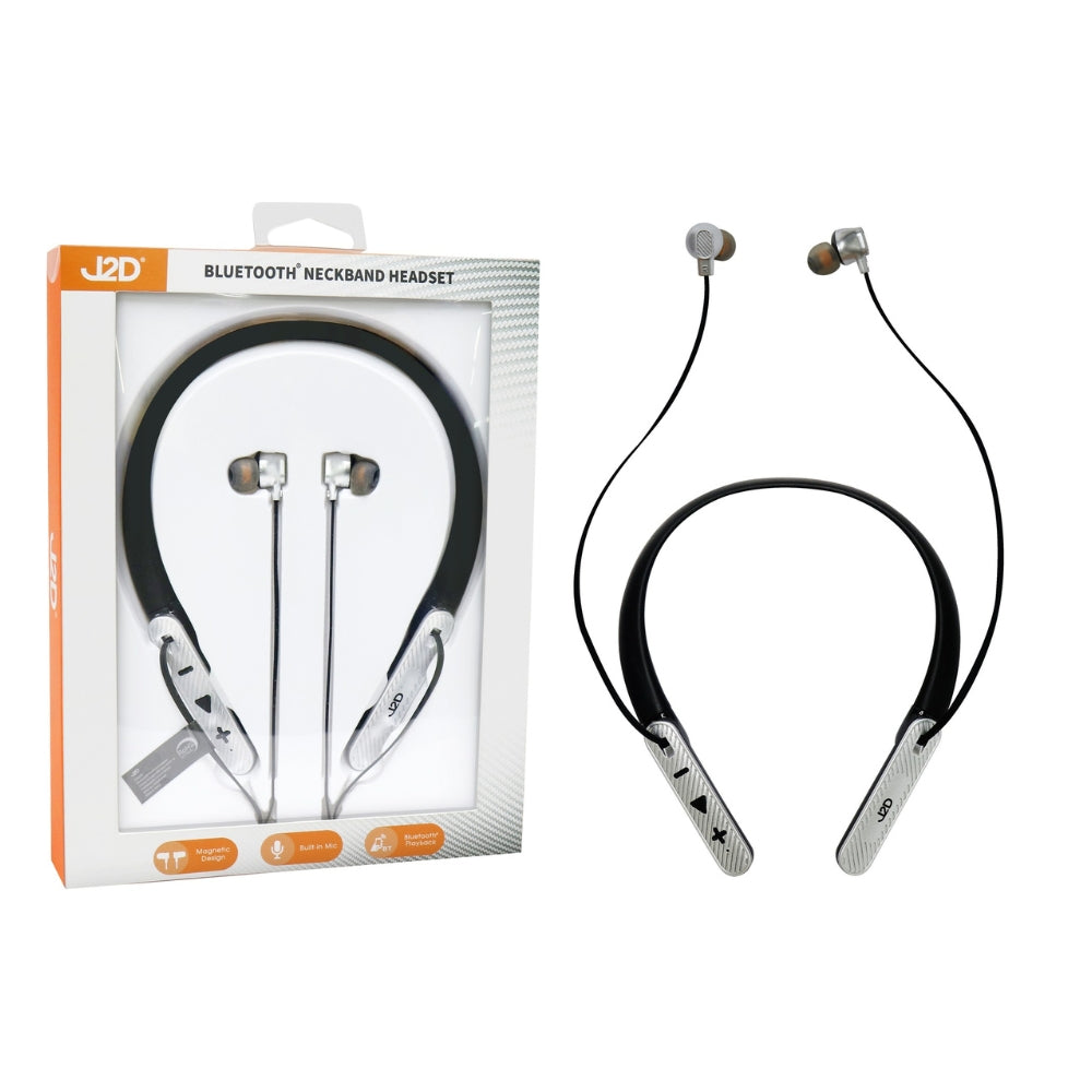 J2D Bluetooth Neckband Headset| Built in Mic | Bluetooth Playback