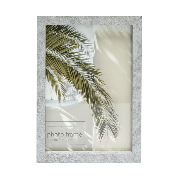 Textured Grey Marble Look Photo Frame | 13 x 18cm, Portrait Display