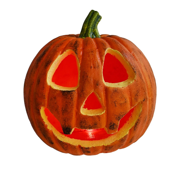 Light Up Halloween Jack-o'-Lantern with Timer | 15 x 15 x 20cm
