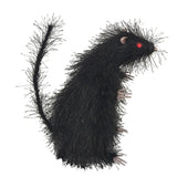 Spooky Black Halloween Rat Decoration | LED Red Eyes, 9 x 11 x 19cm