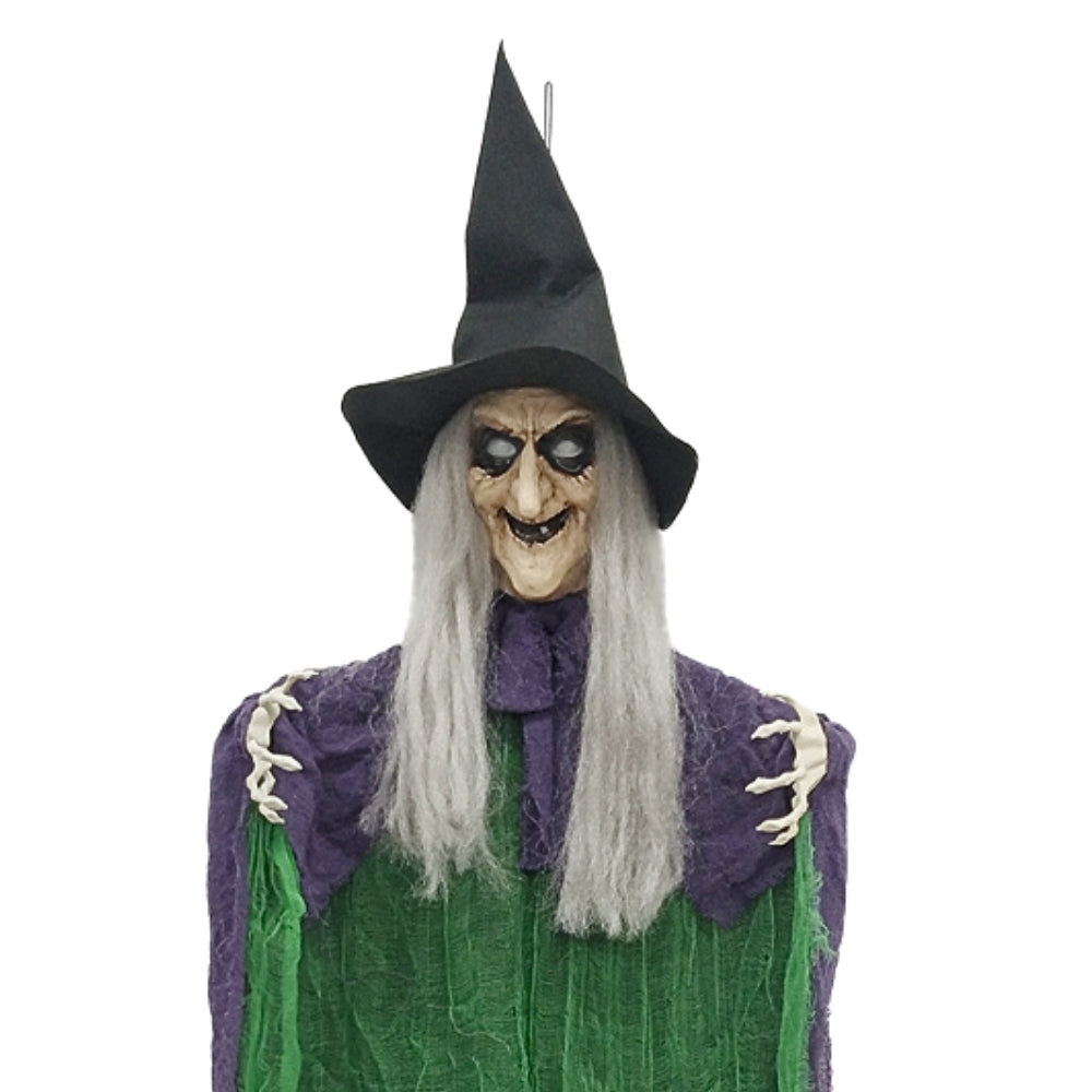 Spooky Hanging Halloween Witch Decoration | 72 x 13 x 126cm, Tattered Robes
