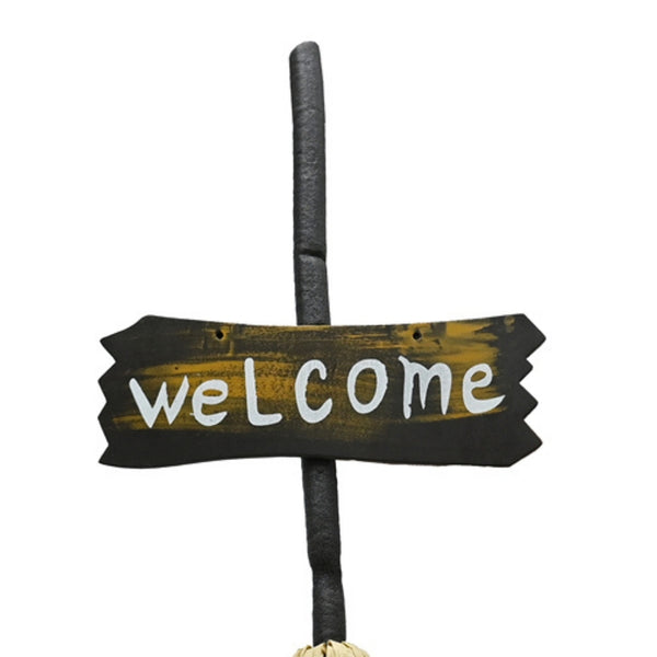 Halloween Decorative Witch's Broom with Welcome Sign | 25 x 25 x 64cm