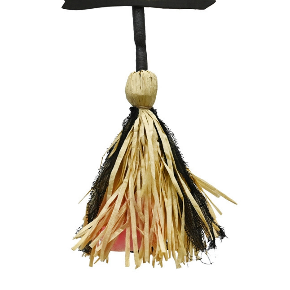 Halloween Decorative Witch's Broom with Welcome Sign | 25 x 25 x 64cm