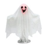 Light-Up Halloween Ghost Decoration | White with Glowing Face, 39 x 9 x 48cm