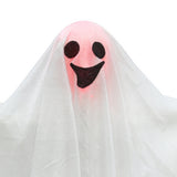 Light-Up Halloween Ghost Decoration | White with Glowing Face, 39 x 9 x 48cm