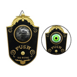 Animated Gothic Hanging Doorbell Decoration - Rotating Eyeball Reveal
