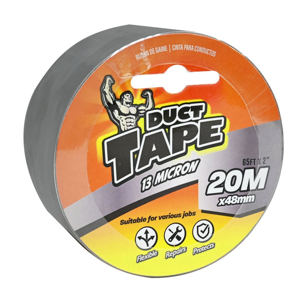 Duct Tape - Black & Silver - 20m x 48mm
