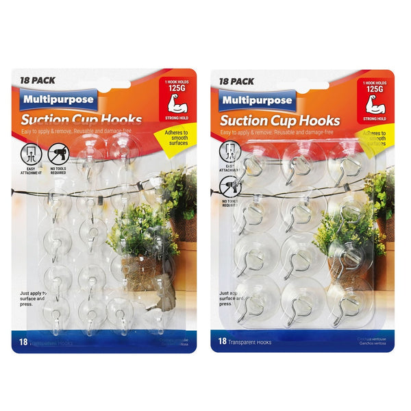 Suction Hooks - 2 Assorted Packs