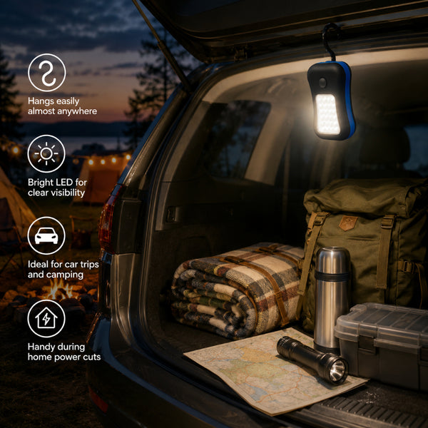28 LED Work Light with Hanging Hook - LED Utility Lamp for Hanging