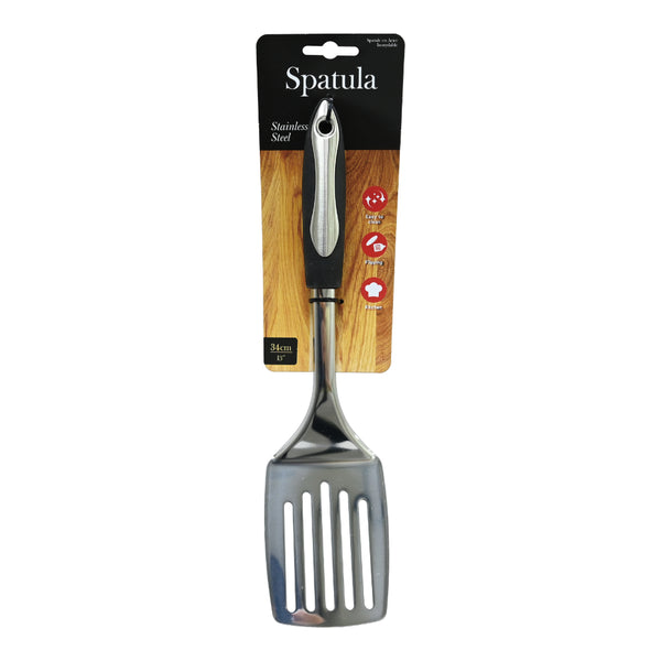 Stainless Steel Slotted Kitchen Spatula | 34cm, Hanging Hole