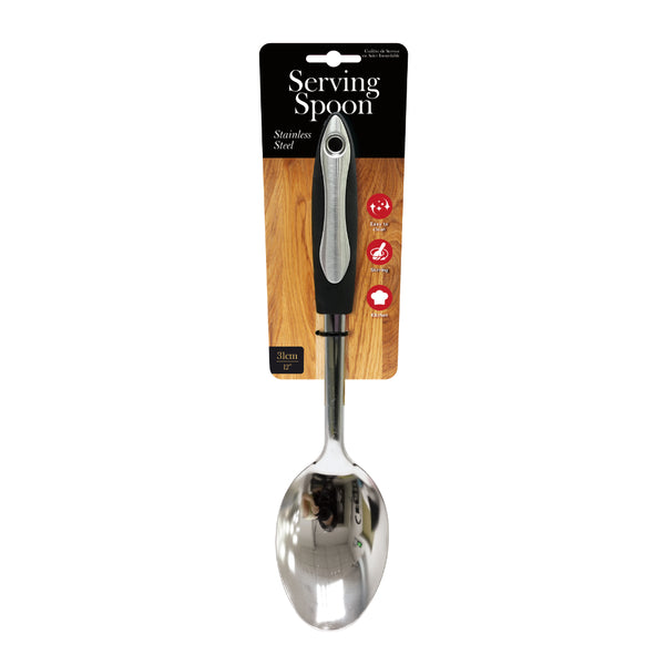 Stainless Steel Serving Spoon Kitchen Utensil | 31cm, Hanging Hole