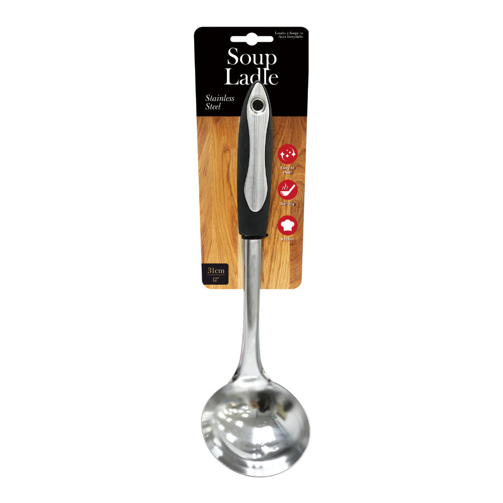 Stainless Steel Soup Ladle Kitchen Utensil | 31cm, Hanging Hole