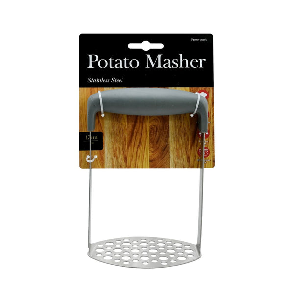 UBL Stainless Steel Potato Masher | 17cm, Grey Ergonomic Handle