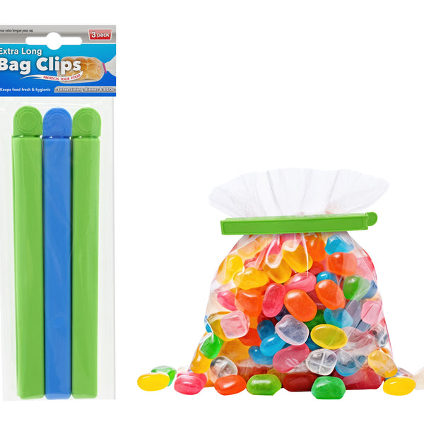 Extra Long Bag Clip - 3 Pack - 21cm