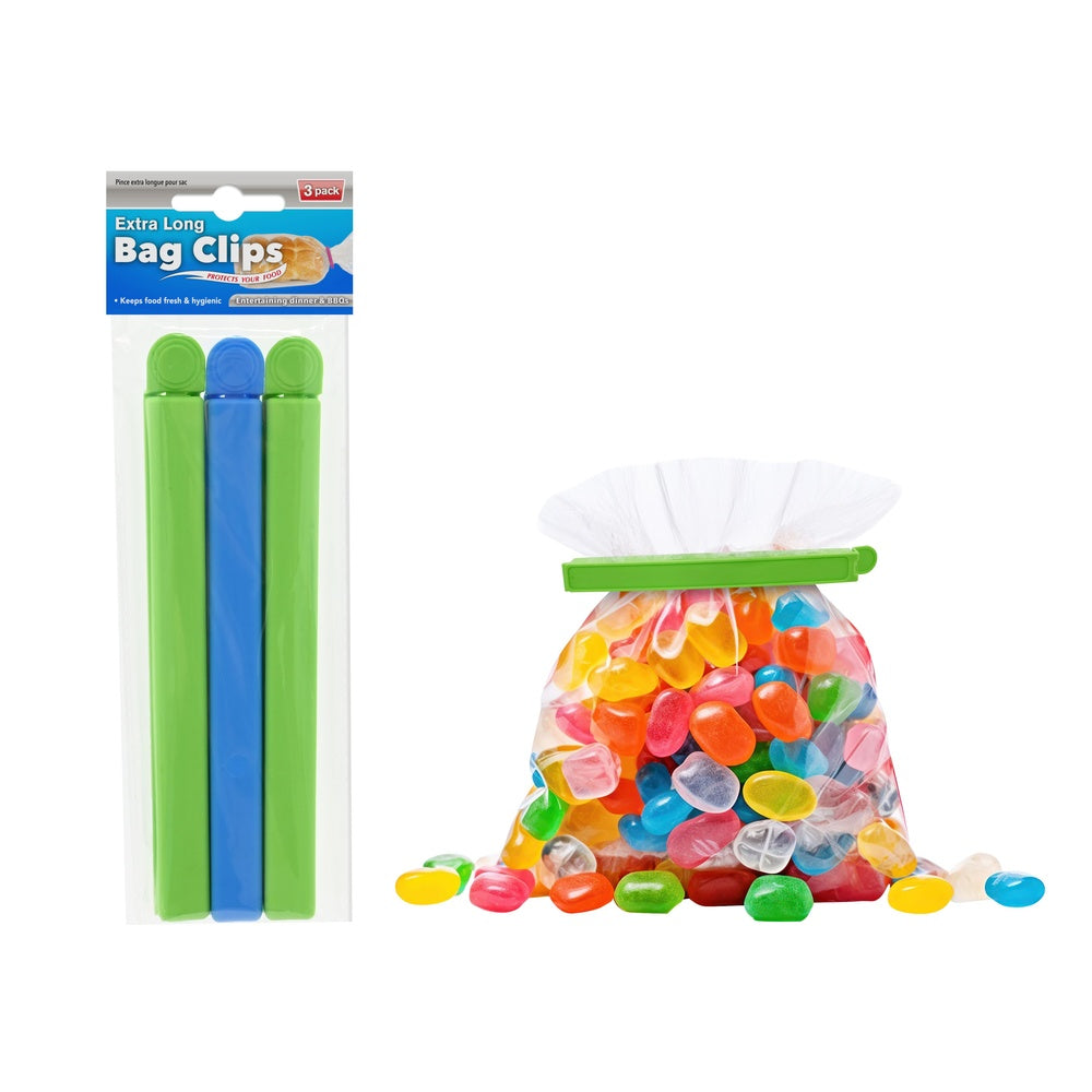 Extra Long Bag Clip - 3 Pack - 21cm