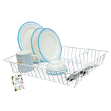 White Metal Dish Drainer - 43 x 35 x 7.5cm - Durable Design