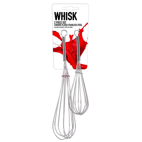 Stainless Steel Whisks - 2 Piece Set