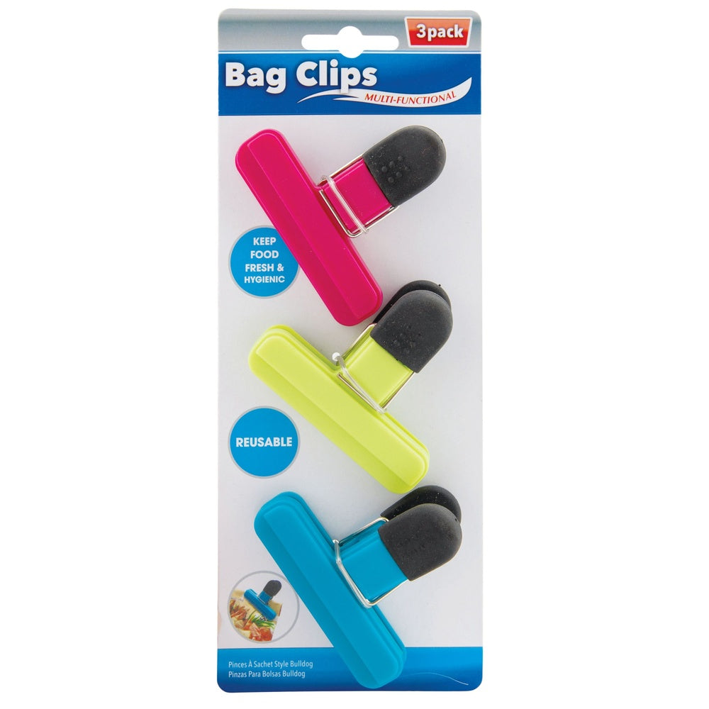 Bulldog Style Bag Clips - 3 Pack