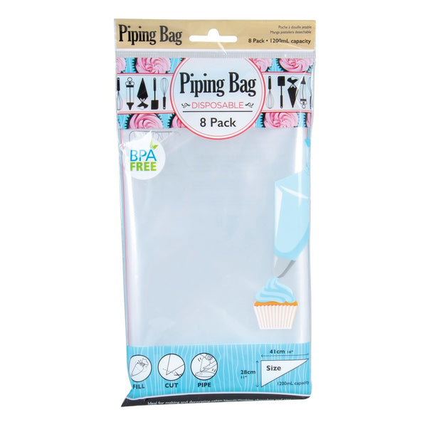 Disposable Icing Bag - 8 Pack - 28 x 41cm