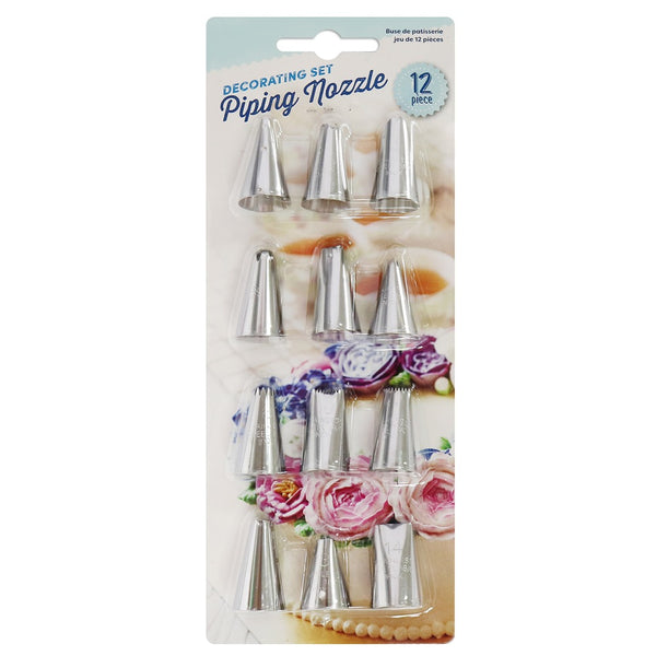 Piping Nozzles Icing Decorating Set | 12pk