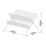 Folding White Space-Saving Dish Drying Rack | 42 x 33 x 25cm