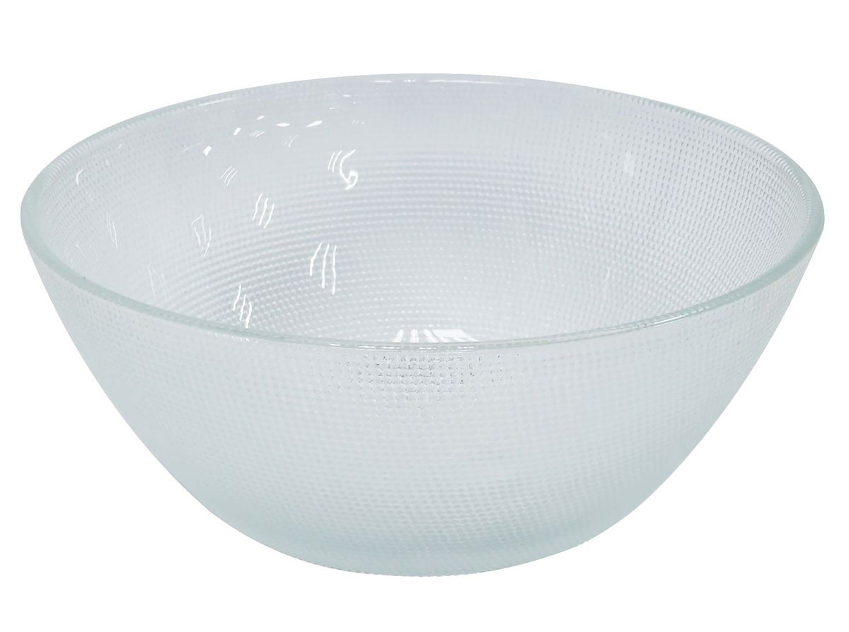 Glass Pattern Bowl - Semi Transparent - 20cm