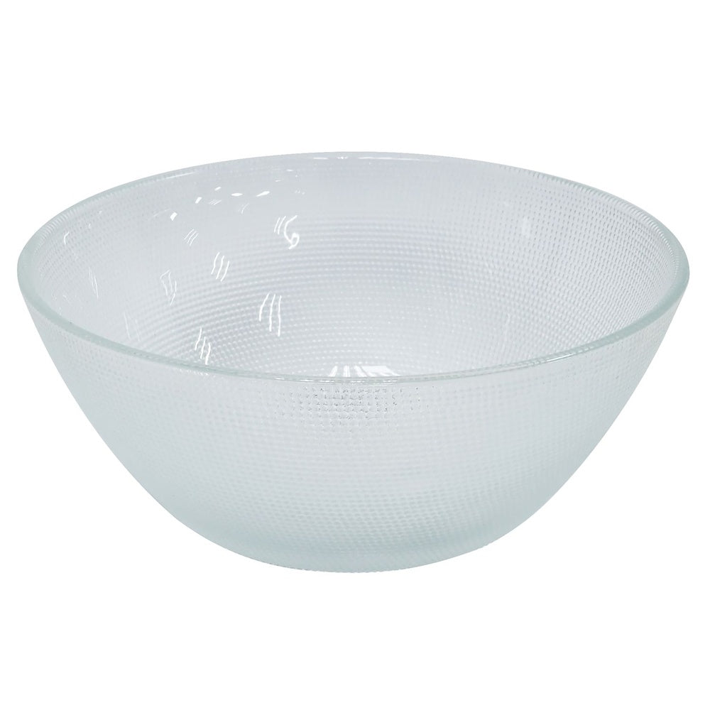 Glass Pattern Bowl - Semi Transparent - 20cm