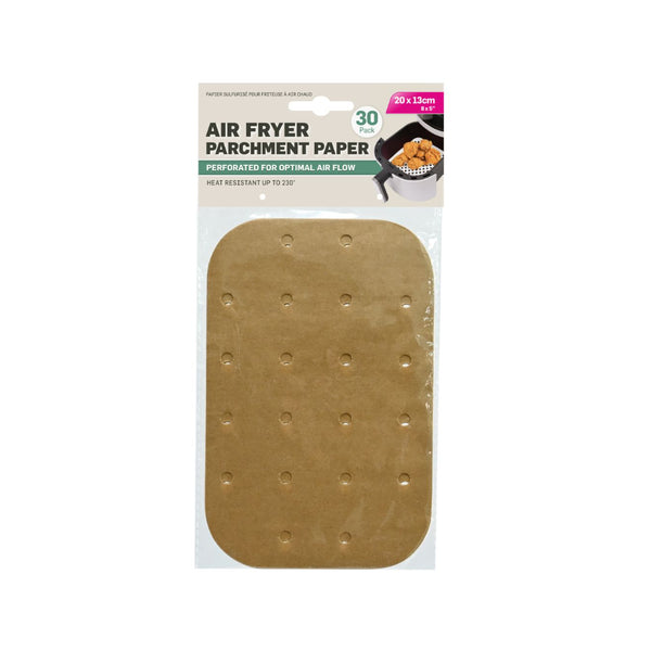 Air Fryer Perforated Parchment Paper Liners | 20 x 13cm, Pack of 30