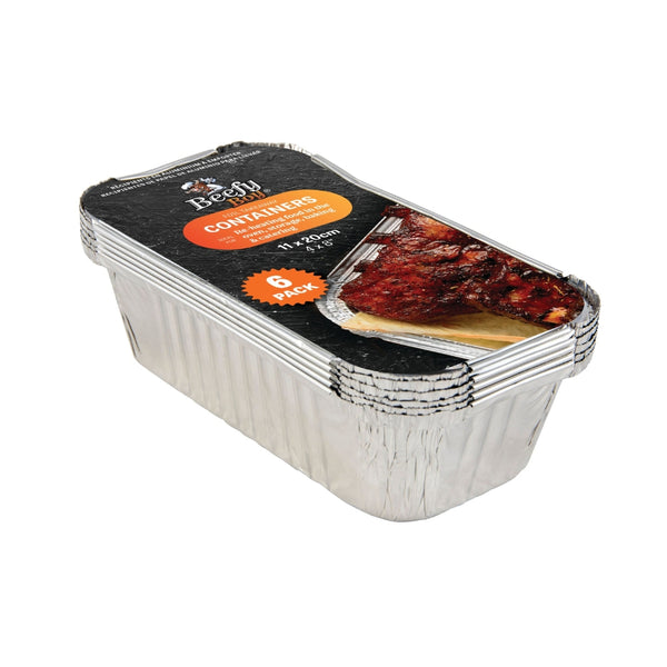Disposable Foil Lasagne Food Containers | Pack of 6, 11 x 20cm
