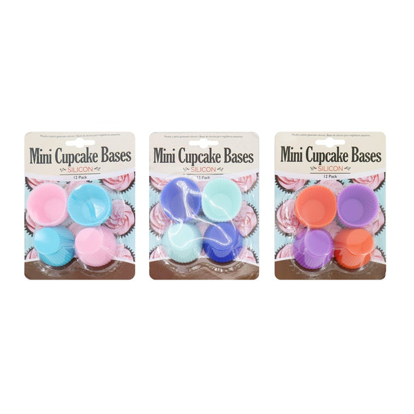 Reusable Silicone Mini Baking Cups - 12 Pack