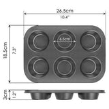 Non-Stick Muffin Pan - 6 Cup - Premium Quality