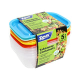 BPA-Free Food Storage Containers with Assorted Lids | Pack of 5, 600ml