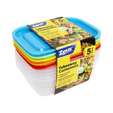 Reusable Food Containers with Assorted Lids | 850ml, Pack of 5
